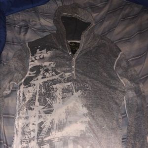 Long sleeve shirt with hoody